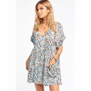 Show Me Your MuMu Dress Odessa Snake Print Size XS